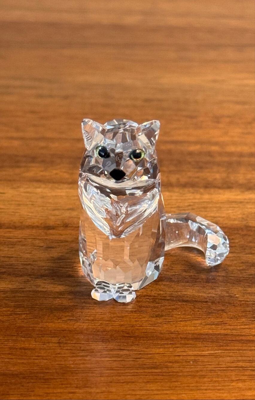 Swarovski Sitting Cat Crystal Figurine 160799 Retired 1991–2006